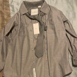 Boys button up with tie